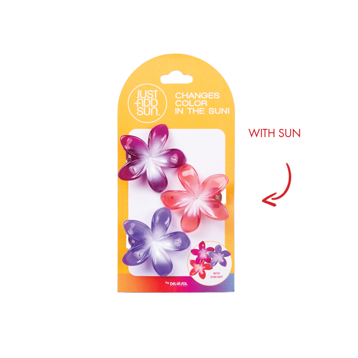 Mini Plumeria 3 Pack Hair Clips