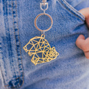  Metal Bear Gold Key Chain