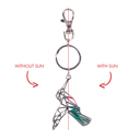  Metal Hummingbird Green Key Chain