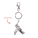  Metal Hummingbird Green Key Chain