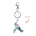  Metal Hummingbird Green Key Chain