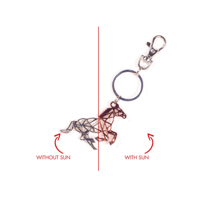 Metal Horse Red Key Chain