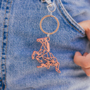  Metal Horse Red Key Chain