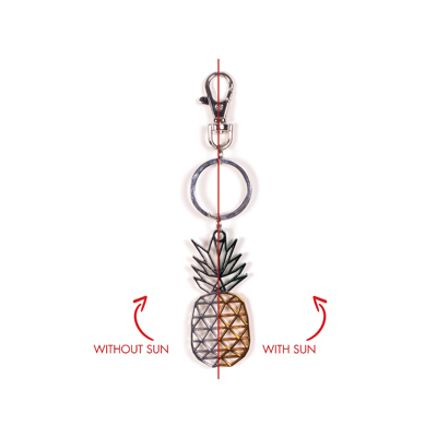 Metal Pineapple Gold Key Chain