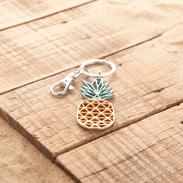 Metal Pineapple Gold Key Chain