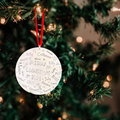 Personalized ornament, Christmas ornament for large family