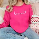 XXL Hot Pink Love Sweatshirt | Valentine's Day Sweatshirt