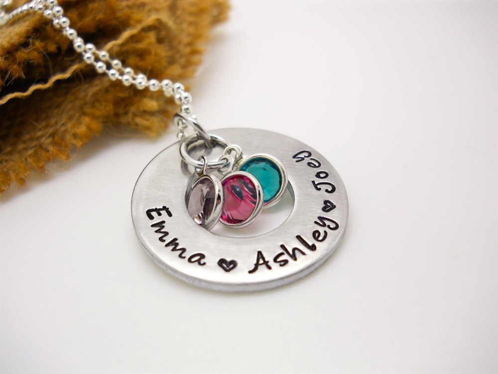 Personalized Mother's Necklace with birthstones