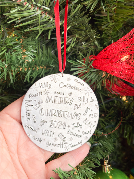 Personalized ornament, Christmas ornament for large family