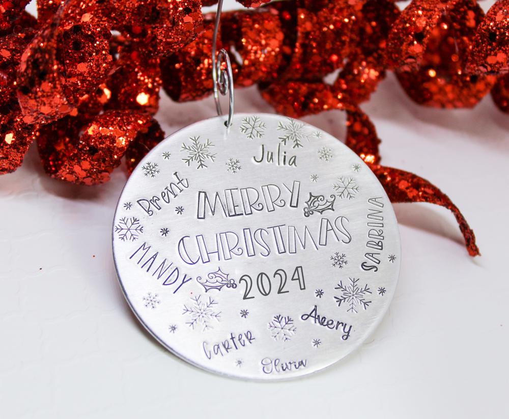 Large family Christmas ornament