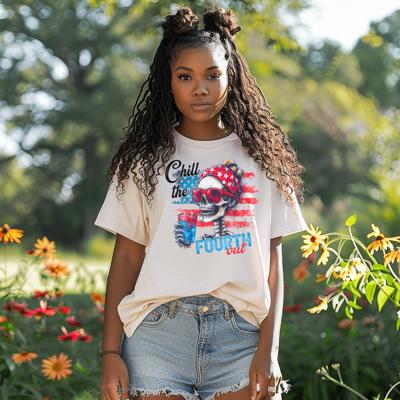 Chill the Fourth Out Tee – Funny Patriotic Skeleton Shirt