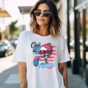 XL White Chill the Fourth Out Tee – Funny Patriotic Skeleton Shirt
