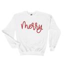 Small White Merry Christmas sweatshirt