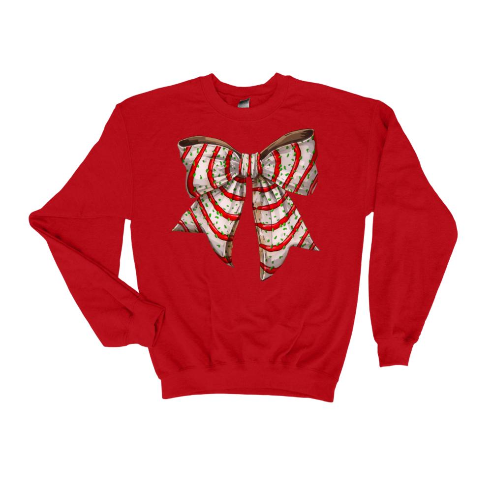 Snack Cake Bow Christmas Sweatshirt