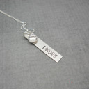  Hand Stamped Bar Name Necklace in Sterling Silver, Margarita font