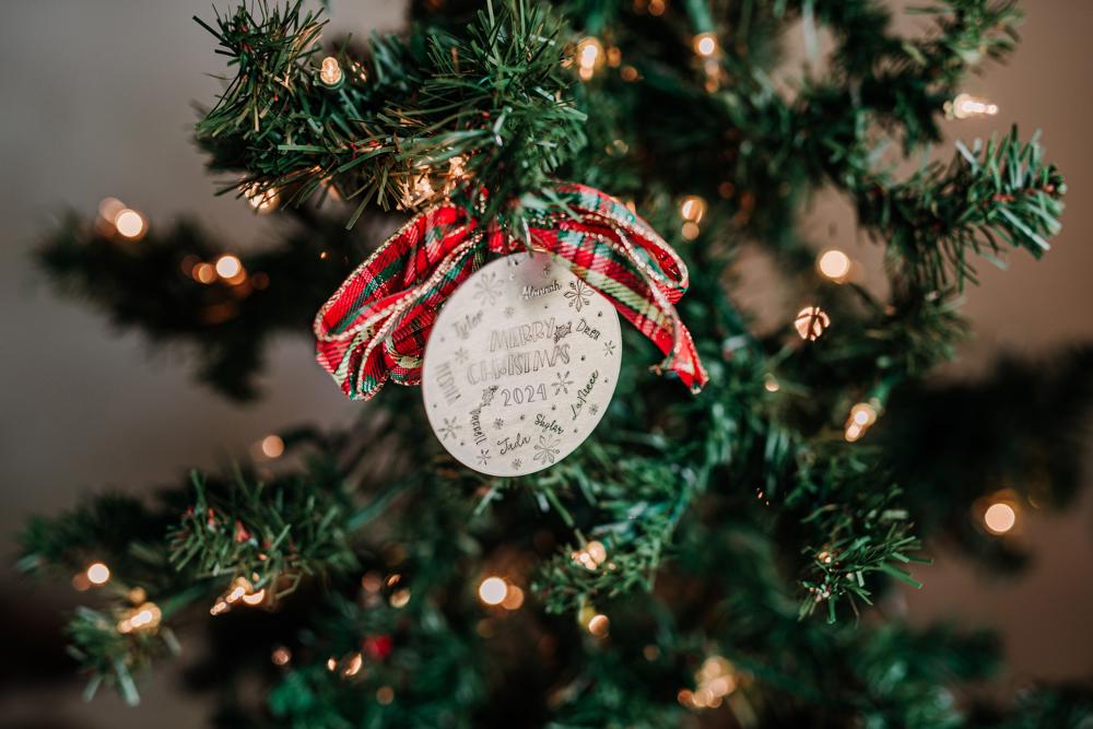 Large family Christmas ornament