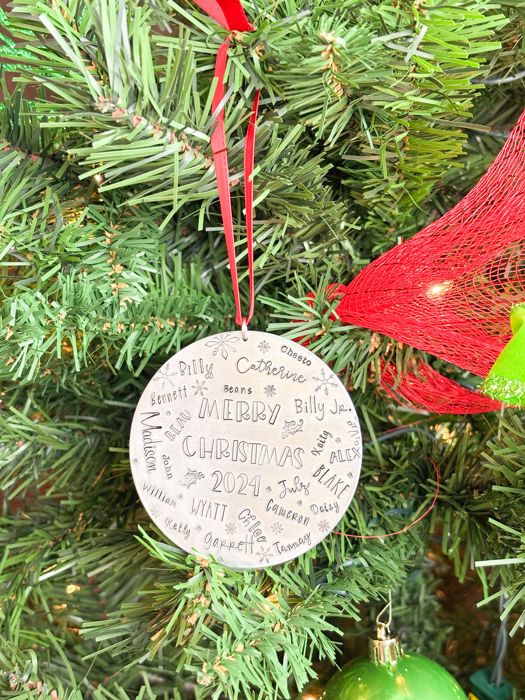 Personalized ornament, Christmas ornament for large family