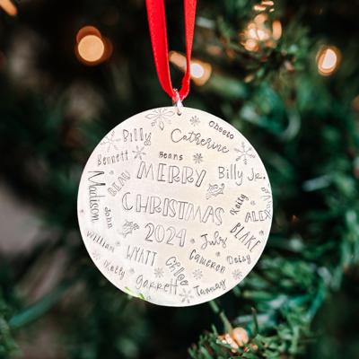 Personalized ornament, Christmas ornament for large family