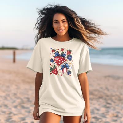 Patriotic Strawberries T-shirt