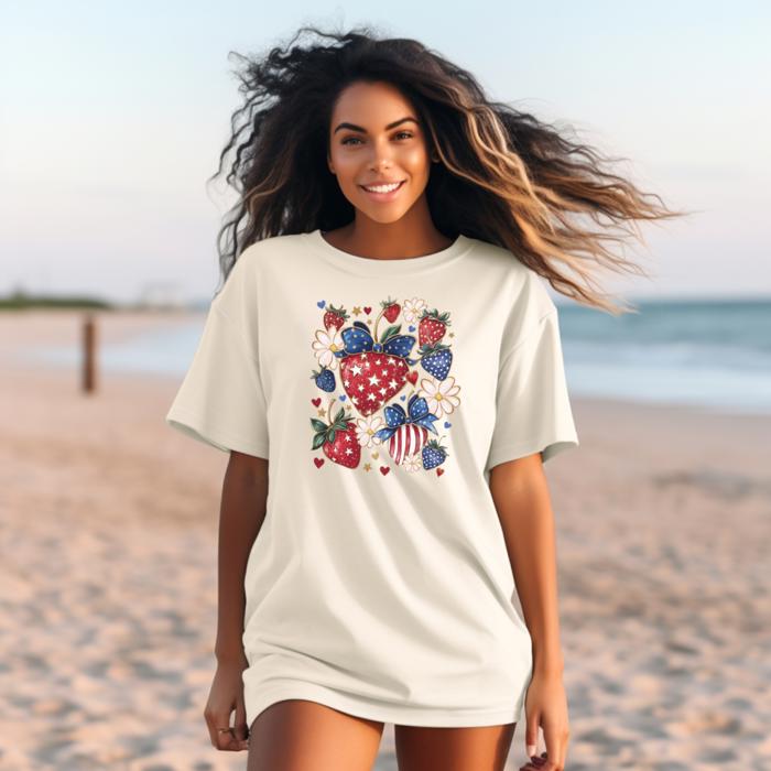 Patriotic Strawberries T-shirt