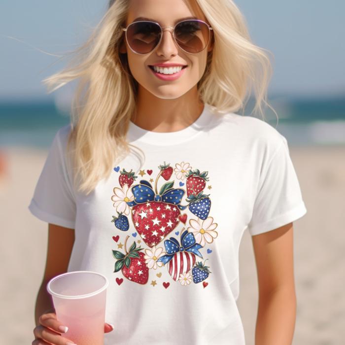 Patriotic Strawberries T-shirt