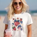 Small White Patriotic Strawberries T-shirt