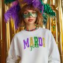 XXL White Mardi Gras sweatshirt