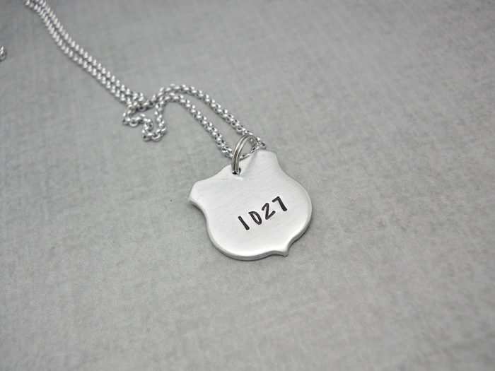 Personalized Police Officer Gift Set , Always Come Home Safe to Me + Custom Badge