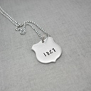 Badge on Necklace + Dog Tag keychain Personalized Police Officer Gift Set , Always Come Home Safe to Me + Custom Badge