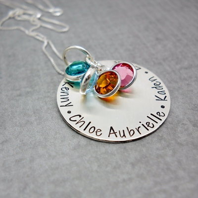 Personalized Mother's Necklace with Kid's Names