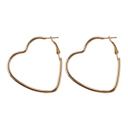 Gold Heart Hoop Earrings Silver or Gold