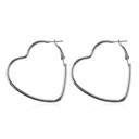 Silver Heart Hoop Earrings Silver or Gold