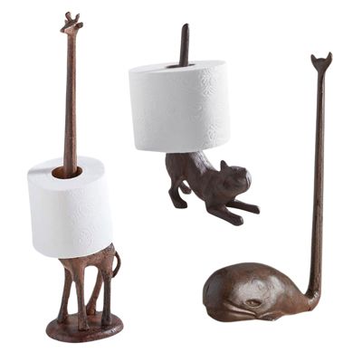 Cast Iron Towel or Tissue Holders - Cat, Whale, Giraffe