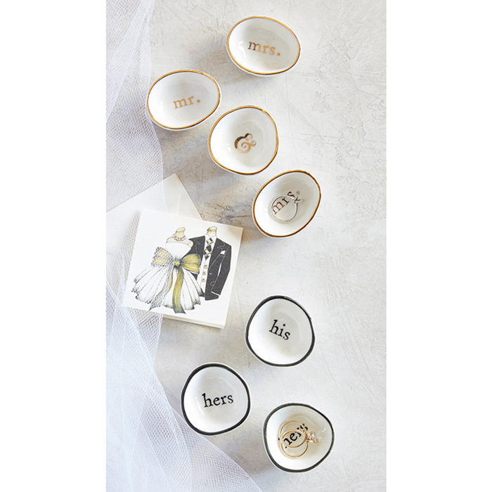 Ring Dish Ceramic Bowl Tray | Trinket Wedding Jewelry Holder