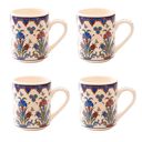 Thin Clove Set of 4 Handmade in Türkiye Ceramic Botanical Mugs - 9 Styles Available