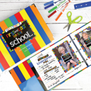 Primary Stripes Class Keeper® Easiest School Days Memory Book + School Stickers