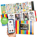 Primary Stripes Class Keeper® Easiest School Days Memory Book & Stickers Bundle + BONUS Digital Keeper