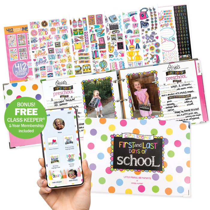 Class Keeper® Easiest School Days Memory Book & Stickers Bundle + BONUS Digital Keeper