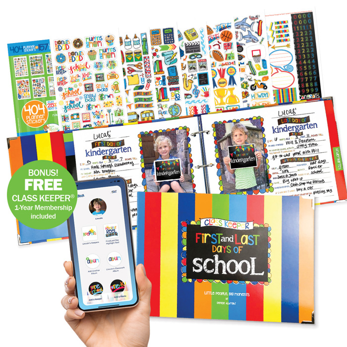 Class Keeper® Easiest School Days Memory Book & Stickers Bundle + BONUS Digital Keeper