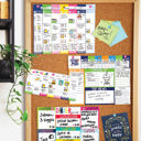 Preppy 'n' Pink Bundle Family Command Center | Weekly Planner Pads Bundle