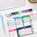 Preppy 'n' Pink Bundle Family Command Center | Weekly Planner Pads Bundle