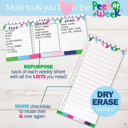 Preppy 'n' Pink Bundle Family Command Center | Weekly Planner Pads Bundle