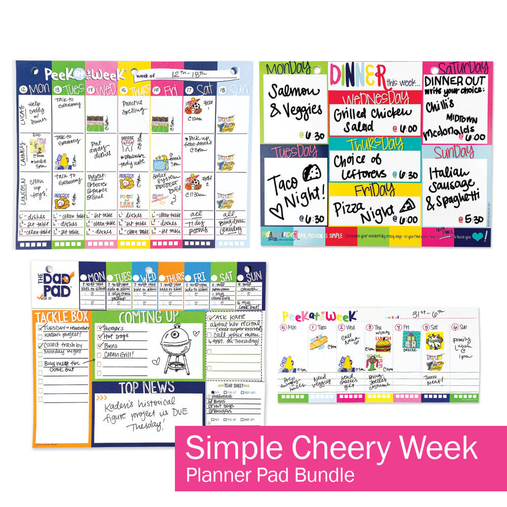 Family Command Center | Weekly Planner Pads Bundle