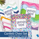 Confetti Chevi Set Bundle of (3)  Gratitude Finder® Gratitude Journals