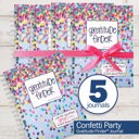 Confetti Party Bundle of (5) Gratitude Finder® Gratitude Journals