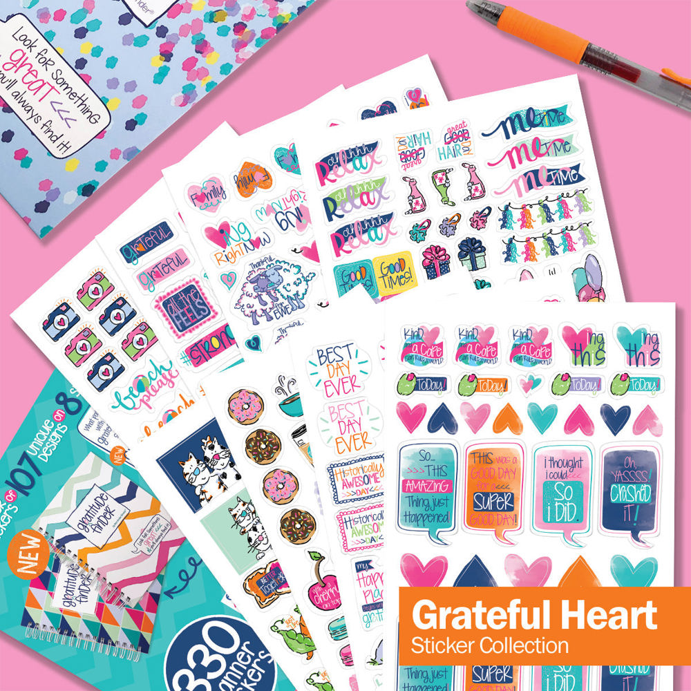 Gratitude Finder® Gratitude Journal + Sticker Bundle