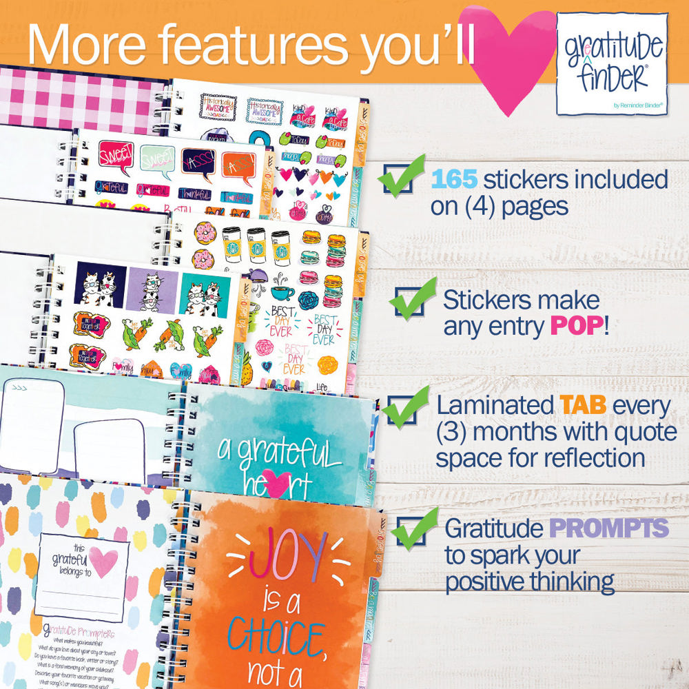 Gratitude Finder® Gratitude Journal + Sticker Bundle