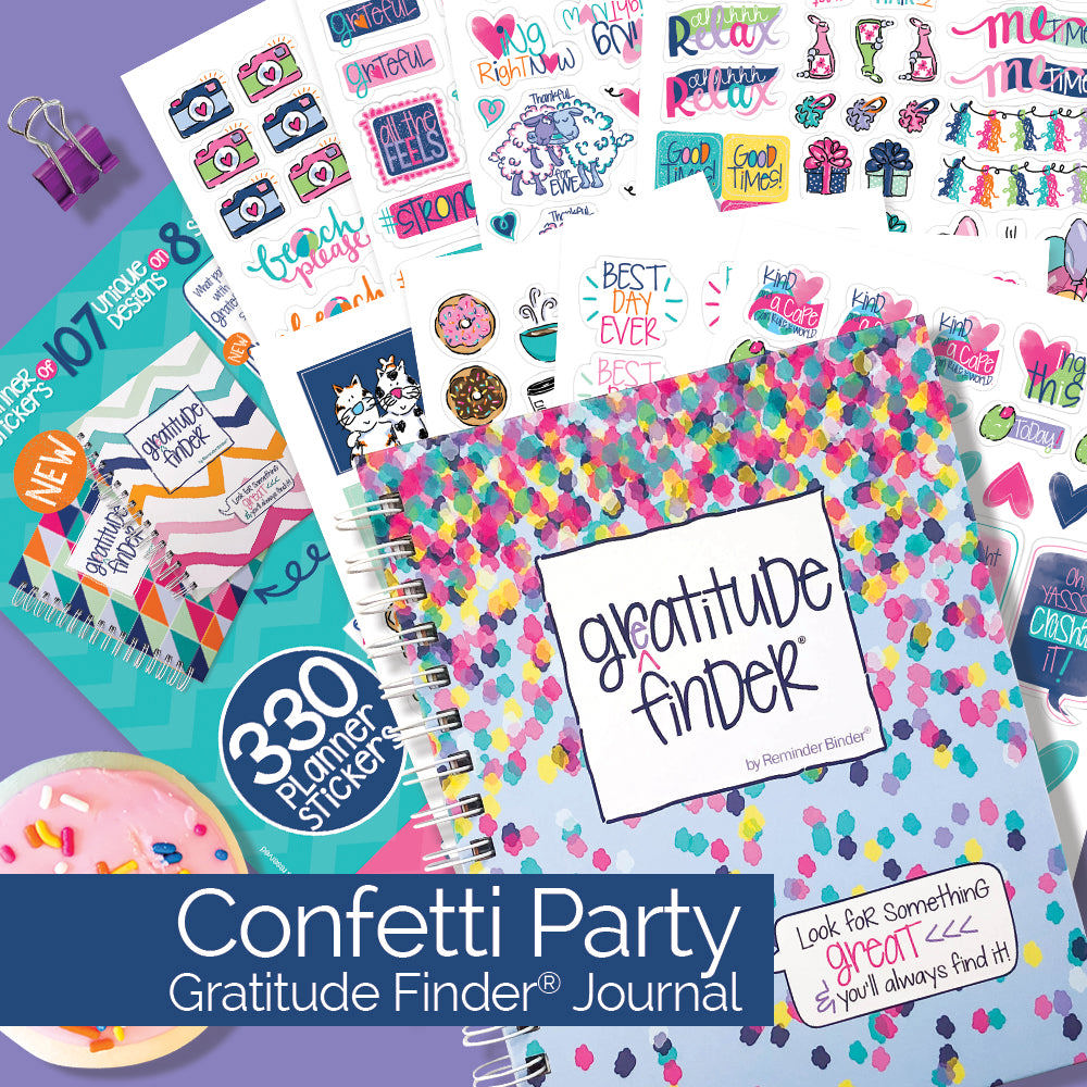 Gratitude Finder® Gratitude Journal + Sticker Bundle