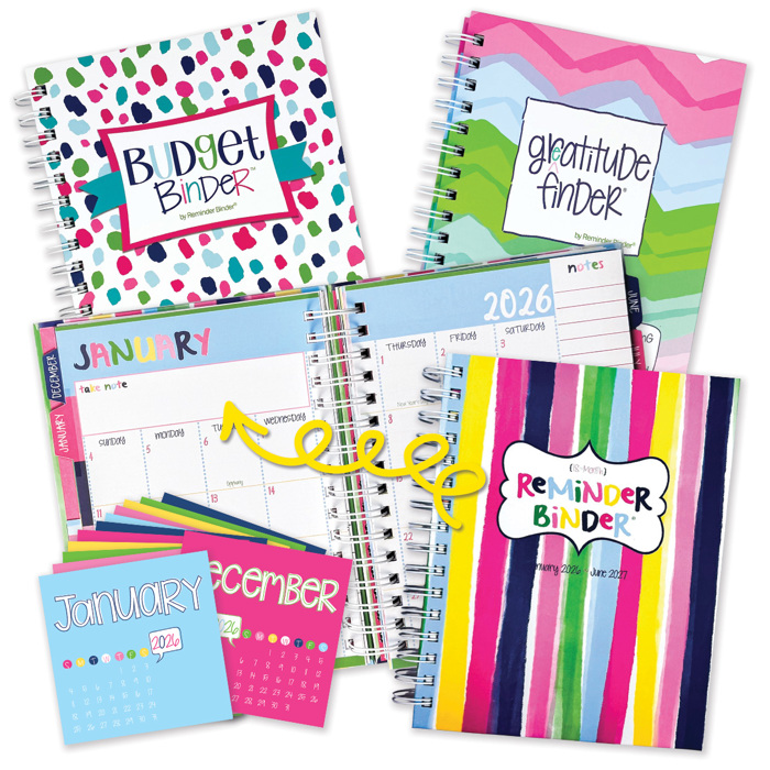NEW! 2026-27 Goal Getter Bundle | Reminder Binder® Planner, Gratitude Finder® Journal and Budget Binder™ + BONUS 2026 Mini Calendar
