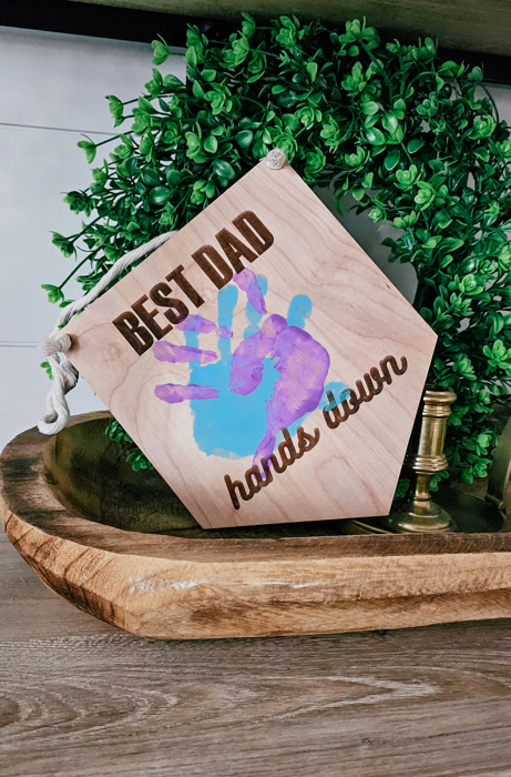 Best Dad Hands Down! Handprint Keepsake